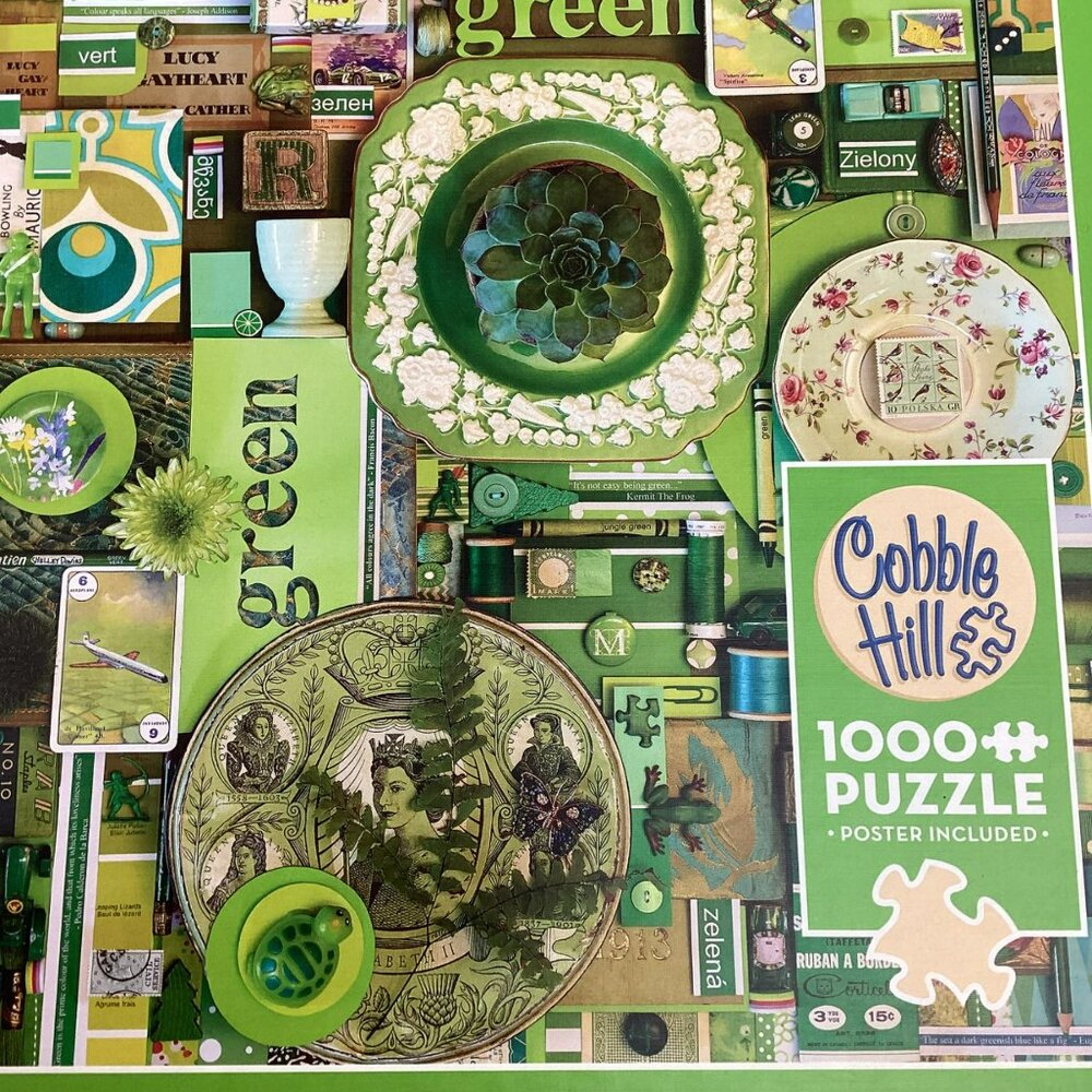 Cobble Hill Green Rainbow Project Collage 1000 Piece Jigsaw Puzzle - Picture 3 of 9